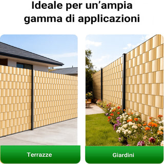 Striscia oscurante frangivista in PVC 19cmx35mt per giardino balcone