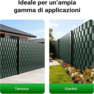 Striscia oscurante frangivista in PVC 19cmx35mt per giardino balcone