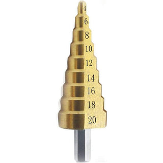 Fresa conica HSS a gradini 4-20mm per trapano allargafori metallo