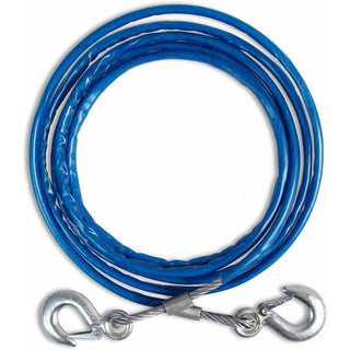 Fune traino acciaio 10 mm x 4 m con ganci 2 moschettoni e guanti
