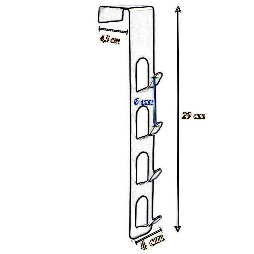 GANCI SOPRA LA Porta Sopra La Porta 4 Pezzi In Plastica