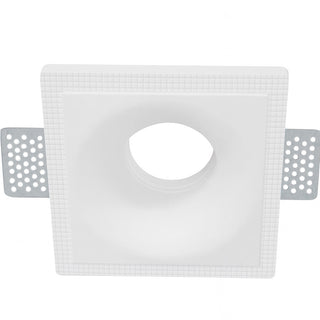 Portafaretto da incasso in gesso a scomparsa quadrato 120x120mm GU10
