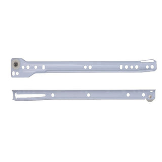 Set 2 guide bianche per cassetti scorrevoli a rullo fissaggio laterale