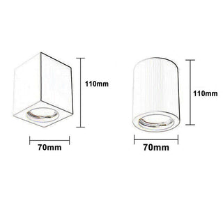 Applique soffitto in gesso verniciabile cilindro o cubo GU10 11x7 cm