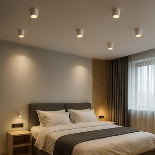 Applique soffitto in gesso verniciabile cilindro o cubo GU10 11x7 cm