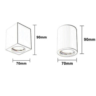 Applique soffitto in gesso verniciabile cilindro o cubo GU10 9x7 cm