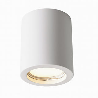 Applique soffitto in gesso verniciabile cilindro o cubo GU10 11x7 cm