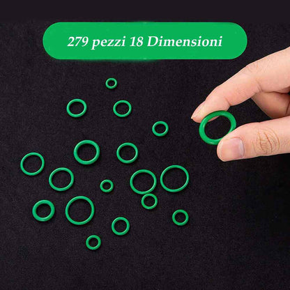 Guarnizioni toirodali in gomma per rubinetti 279 pezzi 18 dimensioni set di o-ring