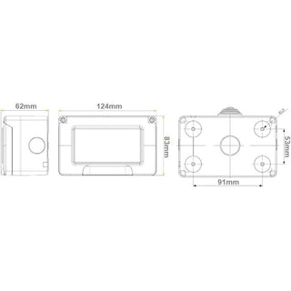 Cassetta con coperchio idrobox 4  posti compatibile con matix IP55