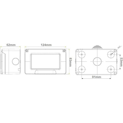 Cassetta con coperchio idrobox per esterno a 4 posti compatibile con matix custodia per interruttori ip55