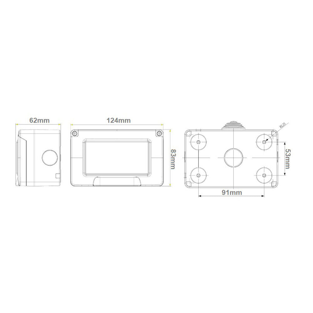 Cassetta con coperchio idrobox per esterno a 2 3 4 posti compatibile con vimar plana custodia per interruttori ip55