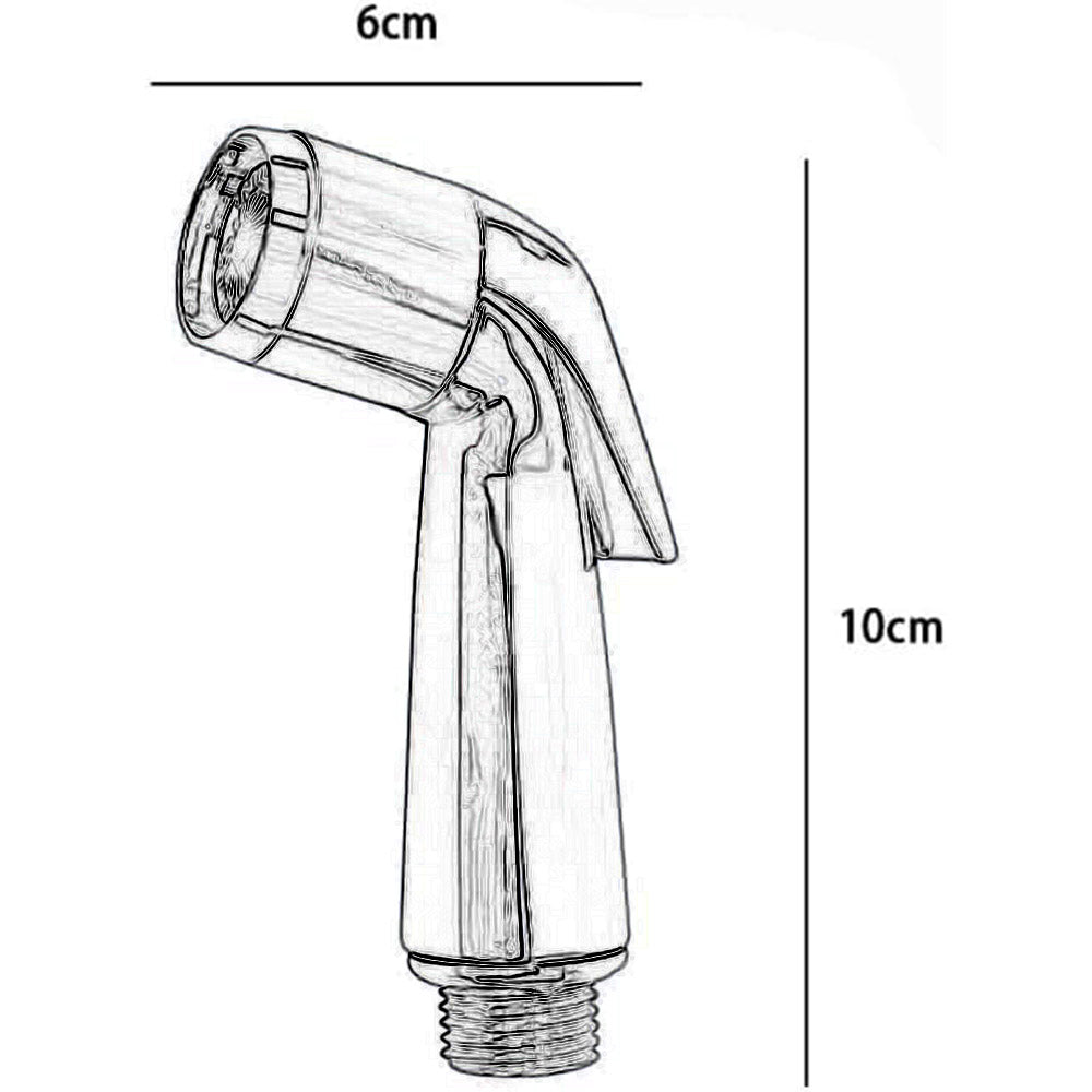 Idroscopino in ABS Cromato Lucido con Attacco 1/2" per la Pulizia di WC Bidet igiene Intima doccetta per Toilette