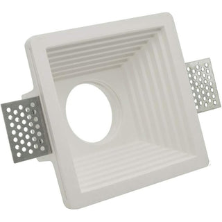 Portafaretto da incasso in gesso verniciabile  a scomparsa GU10 MR16