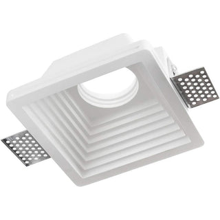 Portafaretto da incasso in gesso verniciabile  a scomparsa GU10 MR16