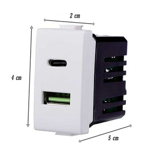 Modulo presa USB + TYPE-C compatibile con matix 5V 3.1A