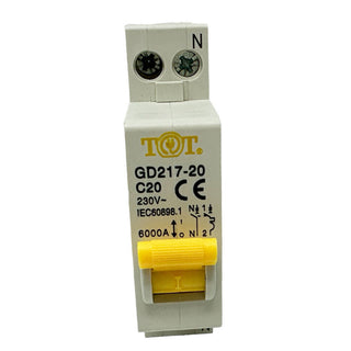 Interruttore magnetotermico salvavita 1P+N 6kA per quadro da 10 a 32A