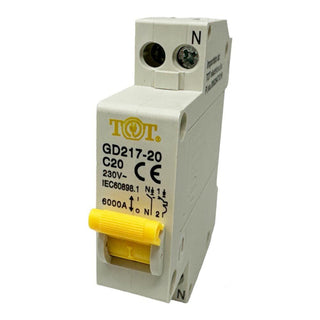Interruttore magnetotermico salvavita 1P+N 6kA per quadro da 10 a 32A