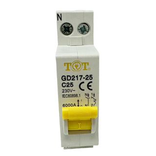 Interruttore magnetotermico salvavita 1P+N 6kA per quadro da 10 a 32A