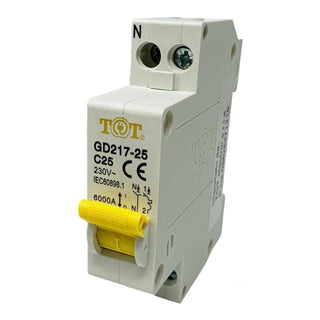 Interruttore magnetotermico salvavita 1P+N 6kA per quadro da 10 a 32A