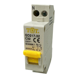 Interruttore magnetotermico salvavita 1P+N 6kA per quadro da 10 a 32A