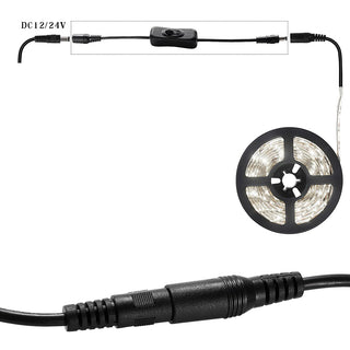 Interruttore On Off per strip led connettore jack 5mm F/M 12/24V