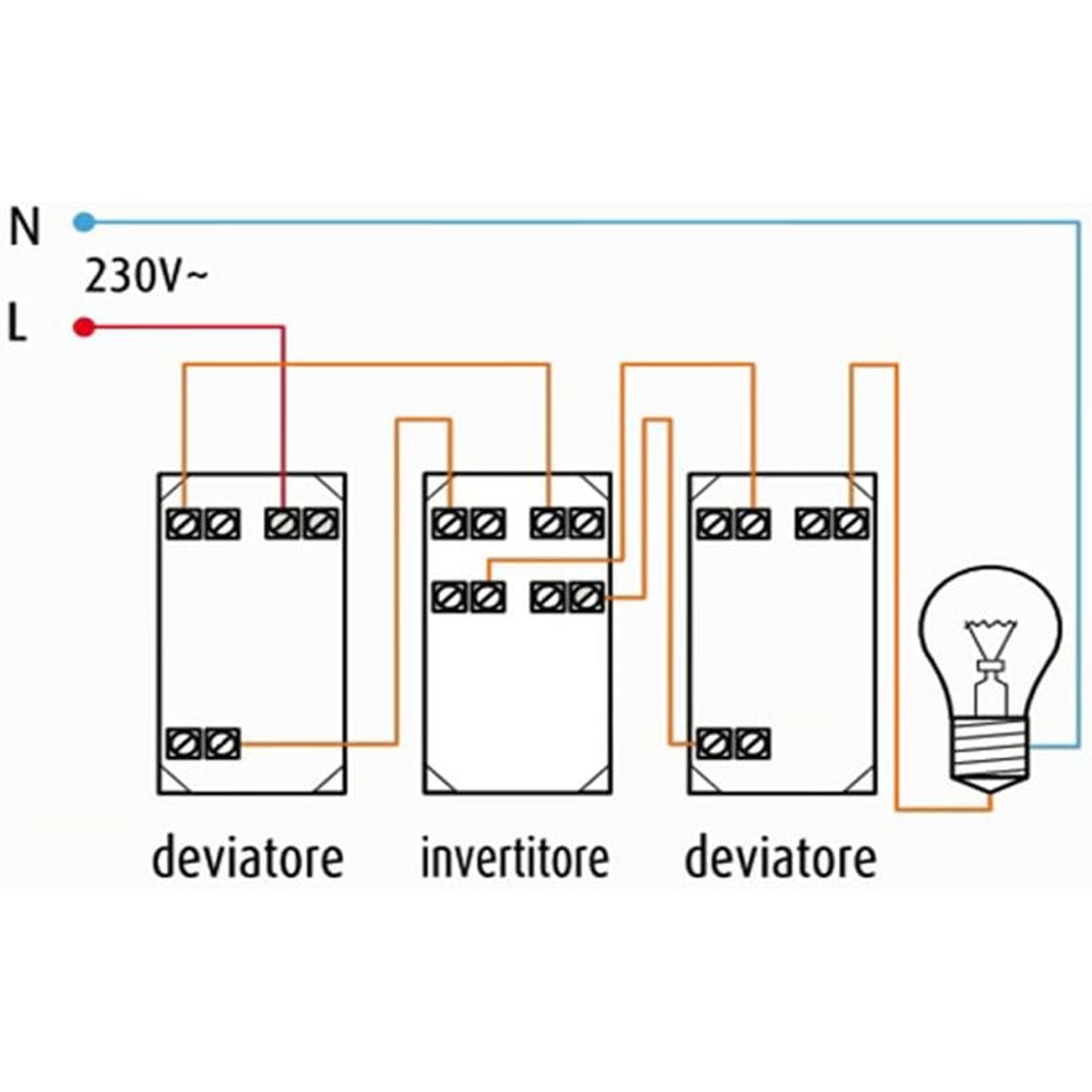 Invertitore unipolare compatibile con living light international air interruttore pulsante 1p 16a 250v