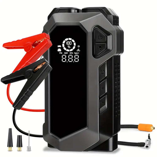 Attrezzo 4 in 1 per automobile avviatore emergenza compressore gonfiatore power bank torcia jump start per auto 400A