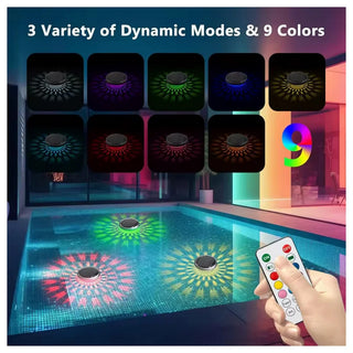 Lampada galleggiante rgb pannello solare per piscina laghetto IP67