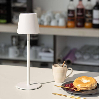 Lampada bistrot touch da tavolo a led lume decorativo per interni tripla colorazione di luce ricaricabile usb