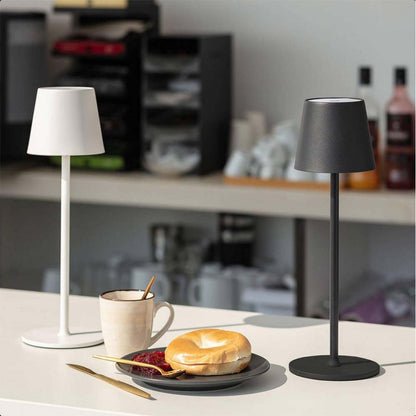 Lampada bistrot touch da tavolo a led lume decorativo per interni tripla colorazione di luce ricaricabile usb