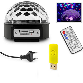 Lampada strobo rgb cassa bluetooth luci discoteca MP3
