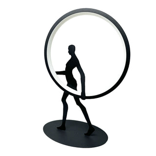 Lampada da tavolo decorativa 9 watt scultura corpo uomo lume a led