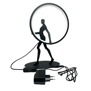 Lampada da tavolo decorativa 9 watt scultura corpo uomo lume a led