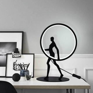 Lampada da tavolo decorativa 9 watt scultura corpo uomo lume a led