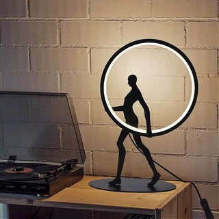 Lampada da tavolo decorativa 9 watt scultura corpo uomo lume a led
