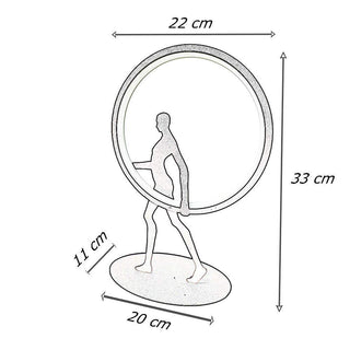 Lampada da tavolo decorativa 9 watt scultura corpo uomo lume a led