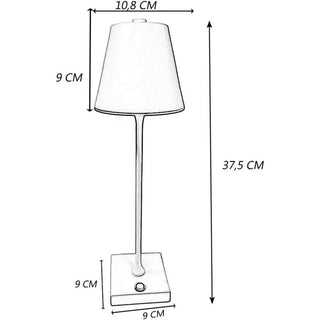 Lampada bistrot touch da tavolo a led ricaricabile usb  lume decorativo tripla colorazione di luce