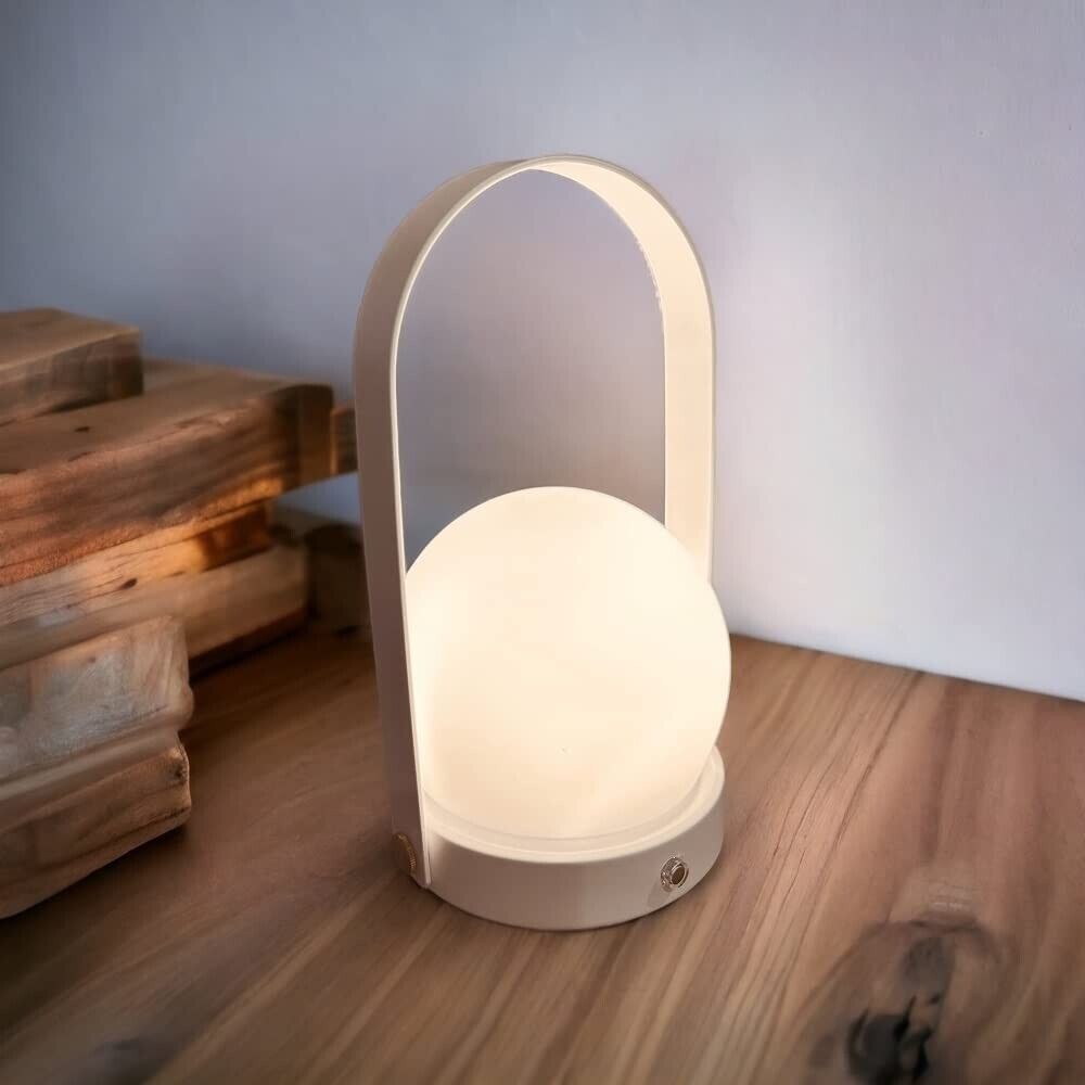 Lampada a led da tavolo ricaricabile portatile lume da comodino tre colorazione di luce calda fredda e naturale