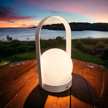 Lampada a led da tavolo ricaricabile portatile lume da comodino tre colorazione di luce calda fredda e naturale