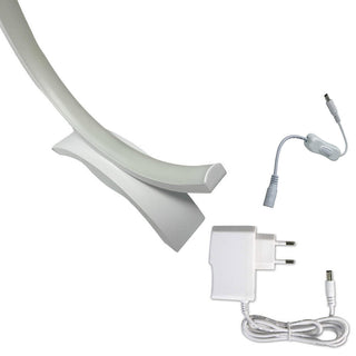 Lume da comodino a led 9 watt stilizzata mezza luna illuminazione casa