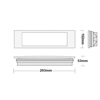 Lampada led da incasso di emergenza 5 watt luce 6500k + 4 pittogrammi