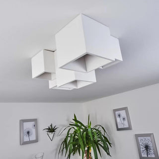 Lampada in gesso a 5 cubi da soffitto verniciabile per faretti GU10