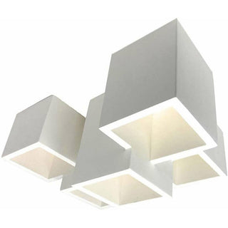Lampada in gesso a 5 cubi da soffitto verniciabile per faretti GU10