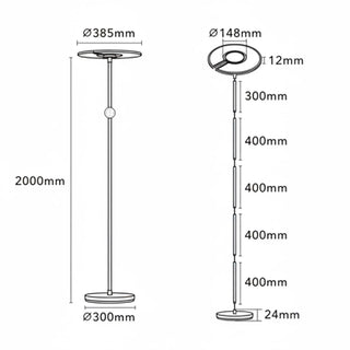 Lampada piantana 48 watt tecnologia CCT + RGB orientabile 360°