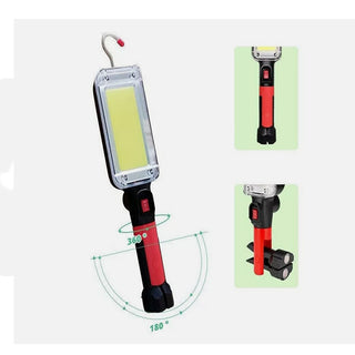 Torcia da lavoro led ricaricabile gancio 20W base calamitata a pinza