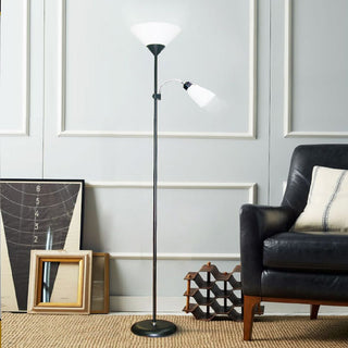 Lampada a piantana da terra con doppio paralume luce orientabile