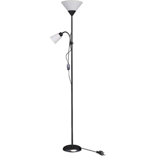 Lampada a piantana da terra con doppio paralume luce orientabile