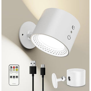 Applique LED touch telecomando ricaricabile 3 colori luce orientabile
