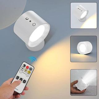 Applique LED touch telecomando ricaricabile 3 colori luce orientabile
