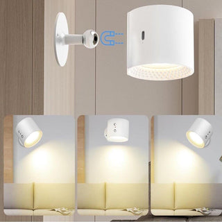 Applique LED touch telecomando ricaricabile 3 colori luce orientabile
